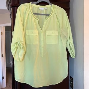 New York & Company 3/4 Button Down Blouse